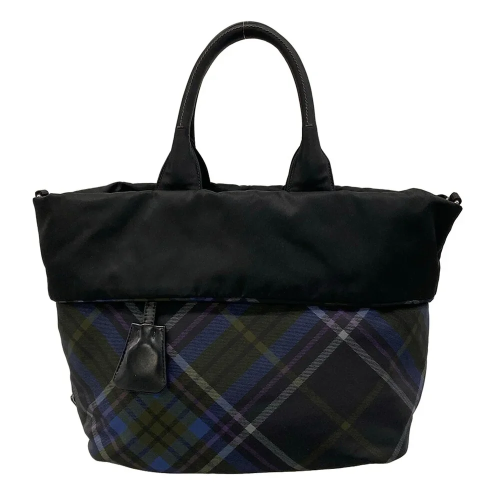 Prada Tote Bag Black Navy Green